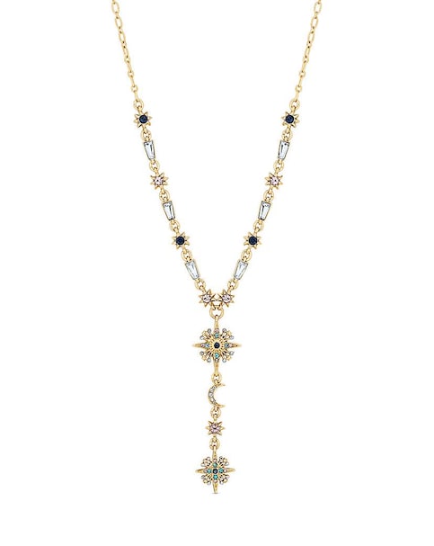 Mood Gold Multi Coloured Fine Celestial Y Necklace