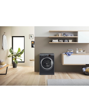 Hotpoint NSWM965CBSUKN, 9kg, 1600rpm Washing Machine - Black + install