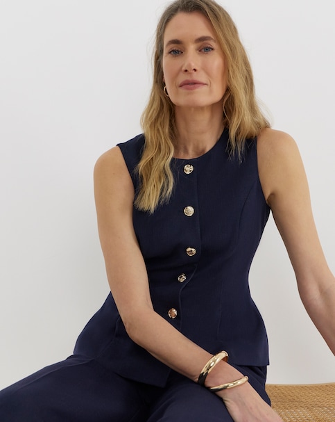 Denim Look Waistcoat