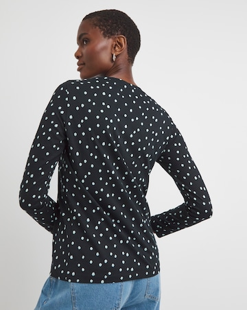 Spot Crew Neck Long Sleeve T-Shirt