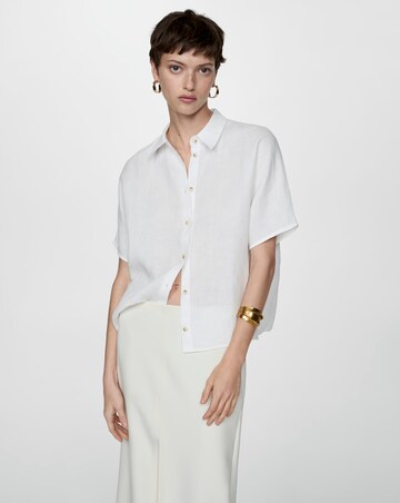 Mango Linen Button Up Shirt