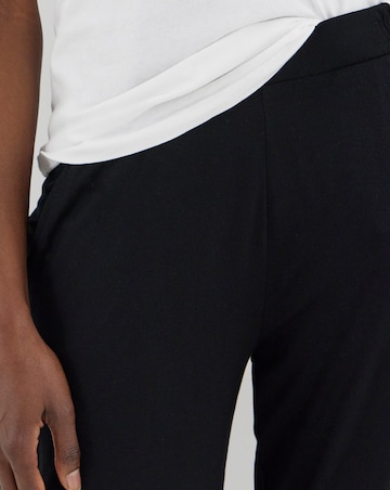 2 Pack Black Jersey Tapered Leg Trousers