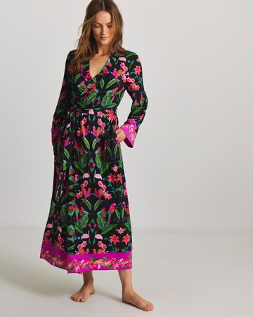 Figleaves Floral Gown With Bag And Eye Mask