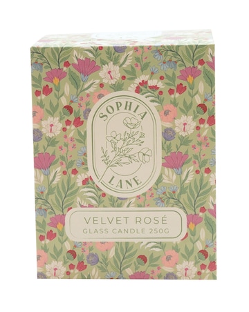 Sophia Lane Velvet Rose Floral Candle - 250g