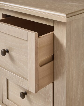 Julipa Imogen Ready Assembled Wooden 2 Drawer Side Table