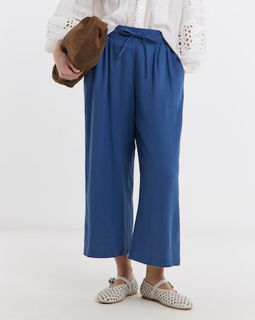 Linen Mix Wide Leg Culotte