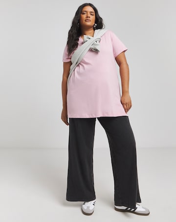 Blush & Black 2 Pack Longline V Neck T-Shirt