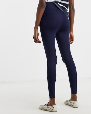 Navy Jersey High Waisted Leggings