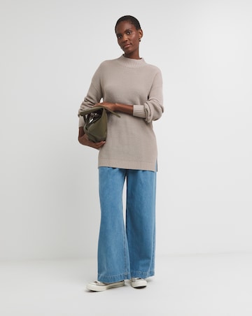 High Neck Ribbed Tunic