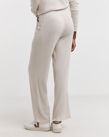 Ribbed Marl Wide Leg Joggers