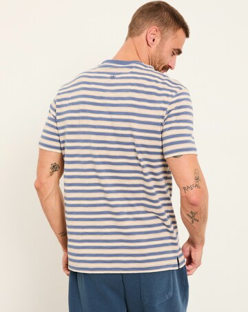 FatFace Variegated Stripe T-Shirt (Regular & Tall) - Denim Blue