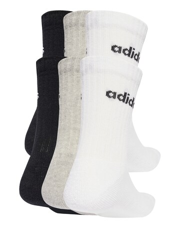 adidas Linear Crew 6 Pack Socks