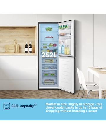 Fridgemaster MC55240DEB Fridge Freezer with Water Dispenser- E Rated