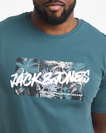 Jack & Jones Hawaii Logo T-Shirt - Blue