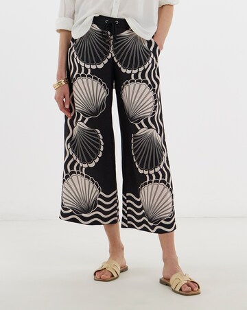 Spun Viscose Wide Leg Culotte