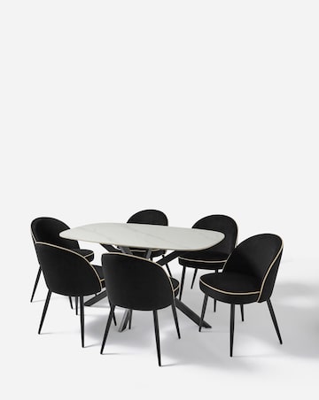 Brock Dining Table with 6 Camille Chairs