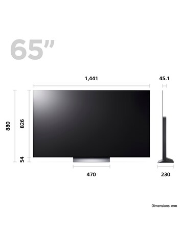 LG OLED65C36LC 65in OLED Advanced Smart 4K UHD HDR Freeview TV