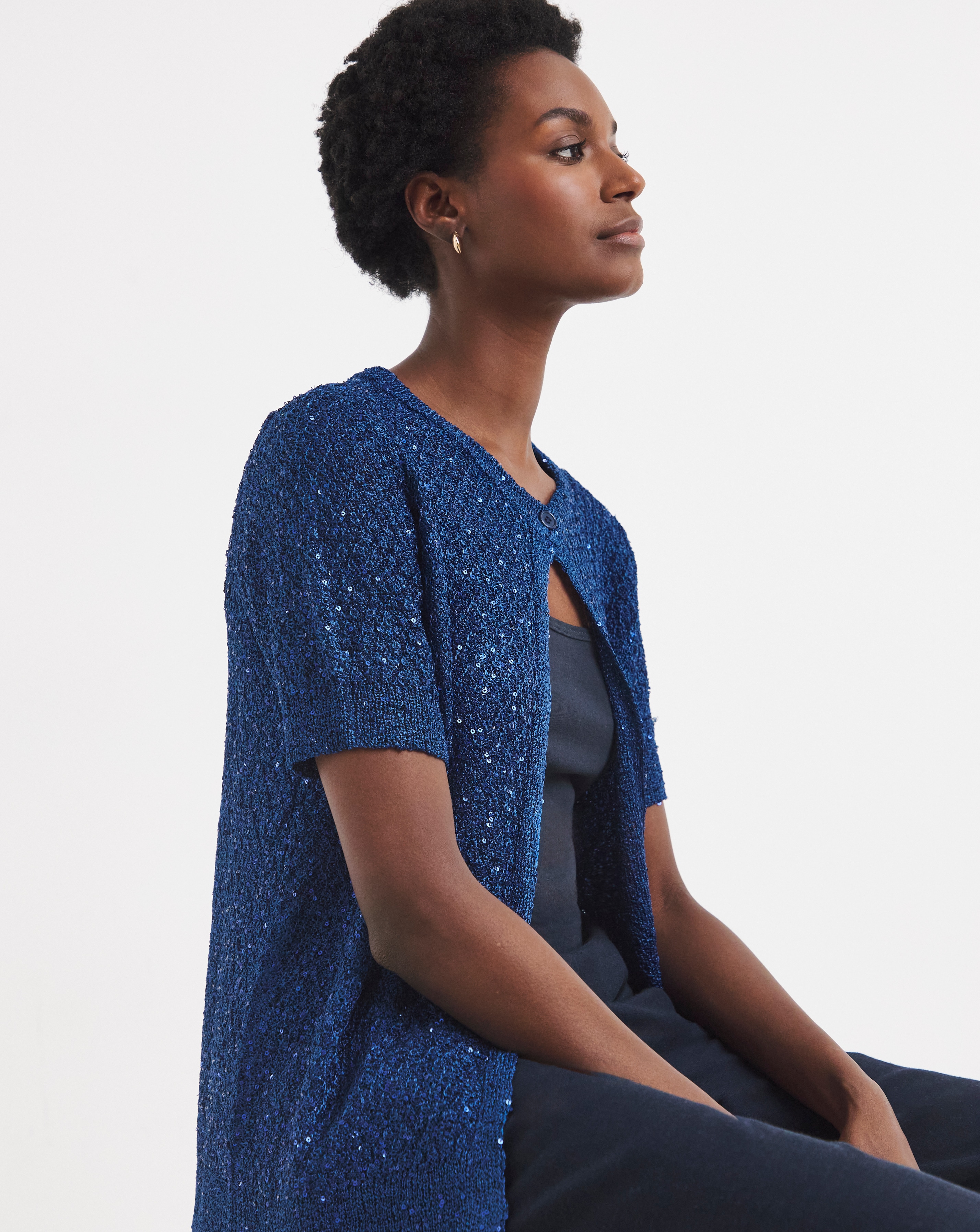 Ivory Tie Front Crochet Cardigan | Ambrose Wilson