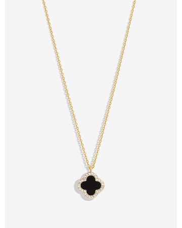 Jon Richard Jet Clover Necklace