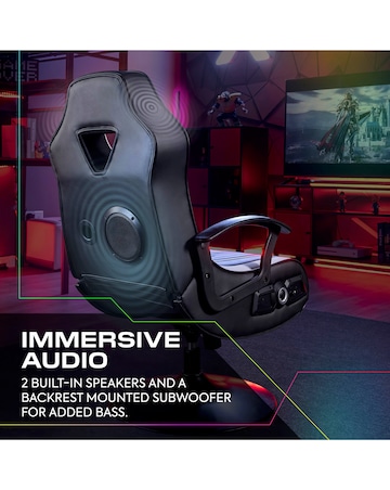 X Rocker Fury 2.1 Audio LED Console Gaming Chair for Juniors - Black