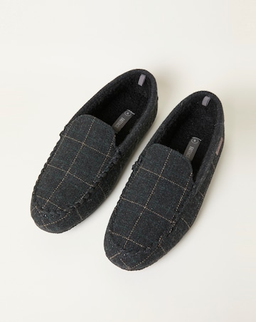 FatFace Noah Moccasin Slipper - Green