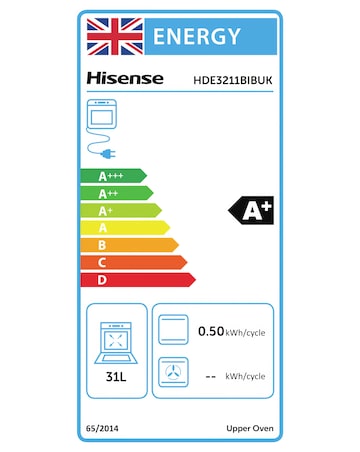Hisense HDE3211BIBUK 60cm Induction Double Cooker - Black