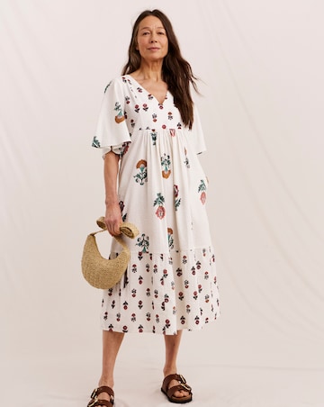 Julipa Textured Printed Midi Dress