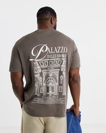 Jack & Jones Premium Italian Palazzo Back Graphic T-Shirt - Brown