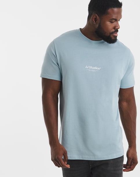 JACK & JONES Soho Logo T-Shirt - Light Blue