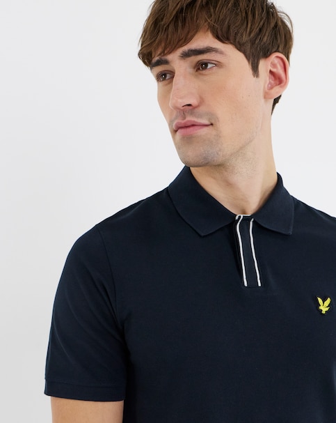 Lyle & Scott Placket Tipped Polo Shirt - Dark Navy