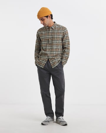 Cotton Rich Flannel Check Shirt Regular