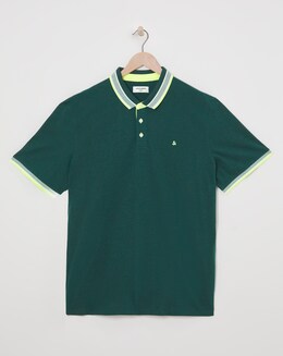Jack &amp; Jones Premium Paulos Tipped Polo - Teal