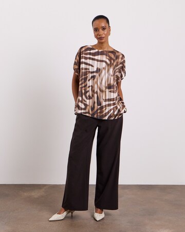 Joanna Hope Animal Print Asymetric Blouse