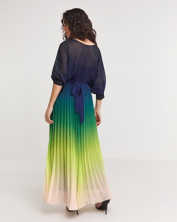Joanna Hope Ombre Print Pleated Dress