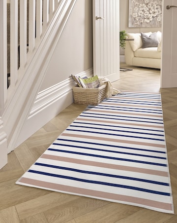 Coastal Stripe Washable Easy-Care Runner
