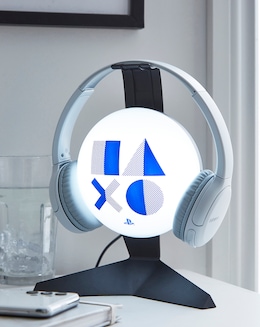 Headset Stand Light- Playstation Ear Phone Holder for Gaming Set Up USB Powered