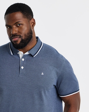 Jack & Jones Paulos Tipped Polo - Dark Blue