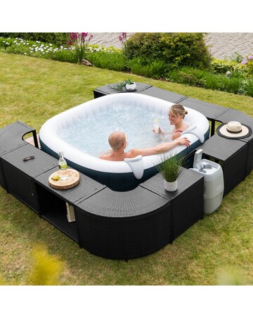Lay-Z-Spa 188cm Square Rattan Hot Tub Surround