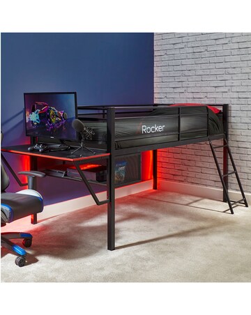 X Rocker Sanctum Mid Sleeper and Desk Gaming Combo - Black