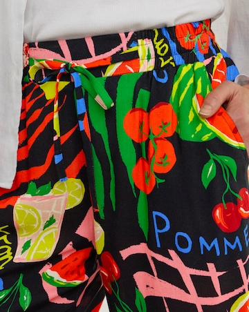 Linen Mix Wide Leg Trousers