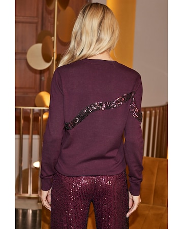 Sosandar Sequin Bow Jumper