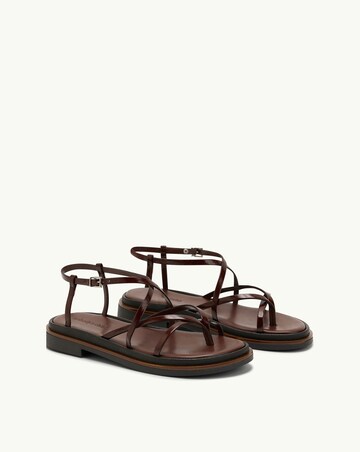Nobodys Child Brown Leather Strappy Sandals - Standard Fit (D)