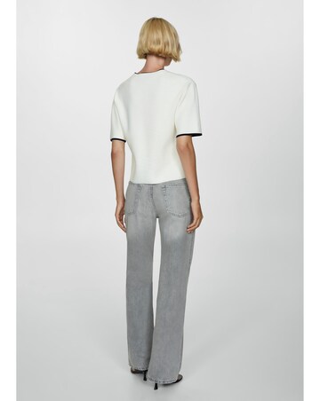 Mango Contrast Trim Sweater