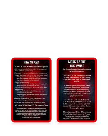 Stranger Things Top Trumps Quiz