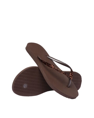 Havaianas Slim Glitter II Toe Post Flip Flop Sandals