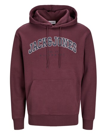 Jack & Jones Caleb Varsity Hoodie - Burgundy