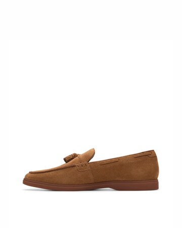 Clarks Torford Tassel Shoe - Cola Suede