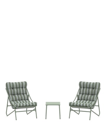 Charles Bentley Green Stripe Bistro Set