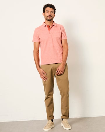 FatFace Elm Stripe Polo (Regular & Tall) - Rust