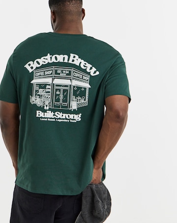 Jack & Jones Back Graphic Boston Tee - Green